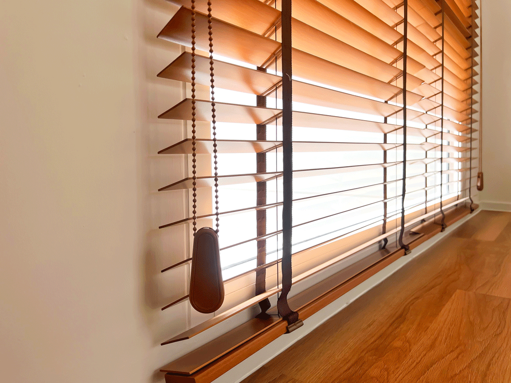 close up of brown blinds custom blinds southlake tx ft worth tx