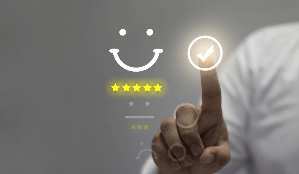 customer giving 5 star review with smiley face | hinge patio doors ft worth tx dallas tx 