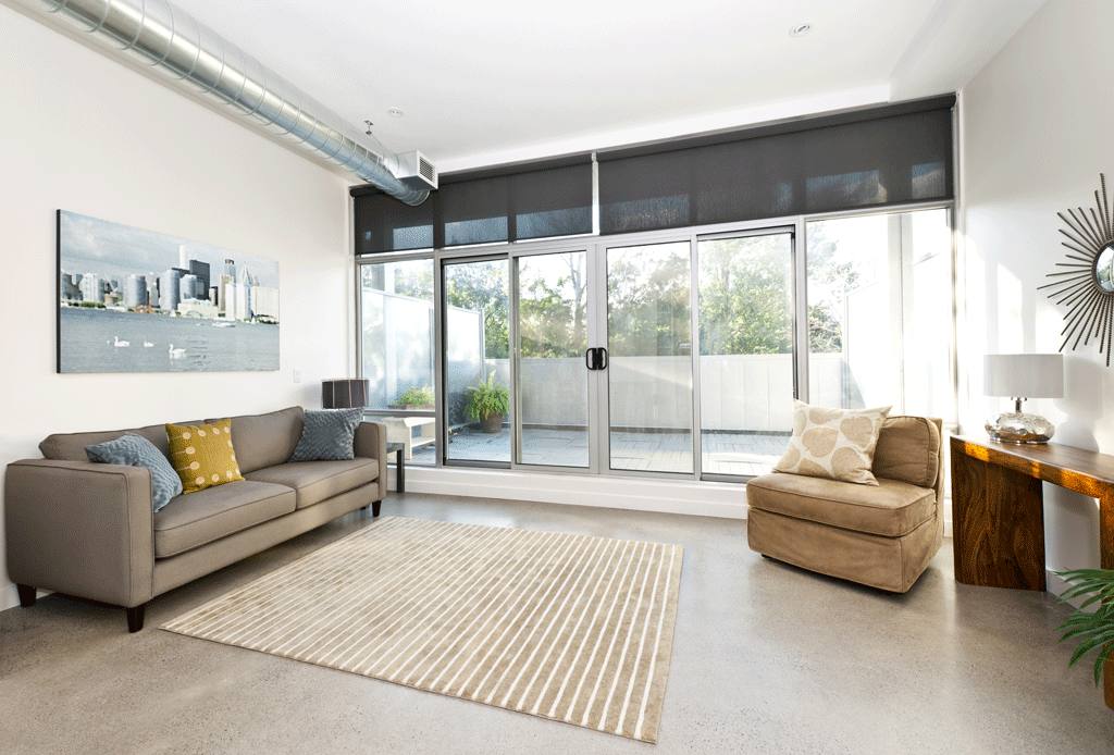 modern living room with sliding doors ft worth tx dallas tx southlake tx 