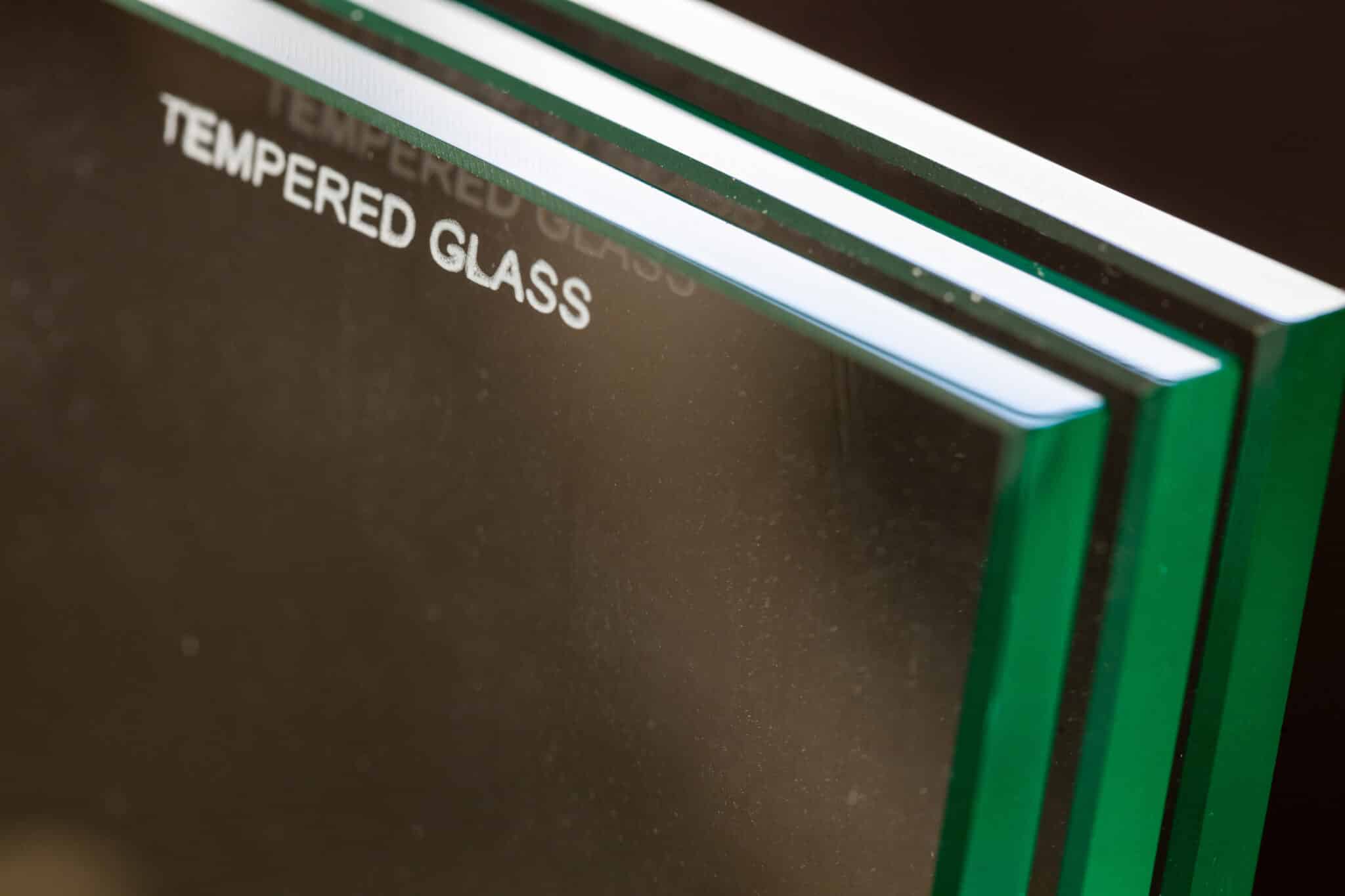 Types of reinforced glass include tempered glass.